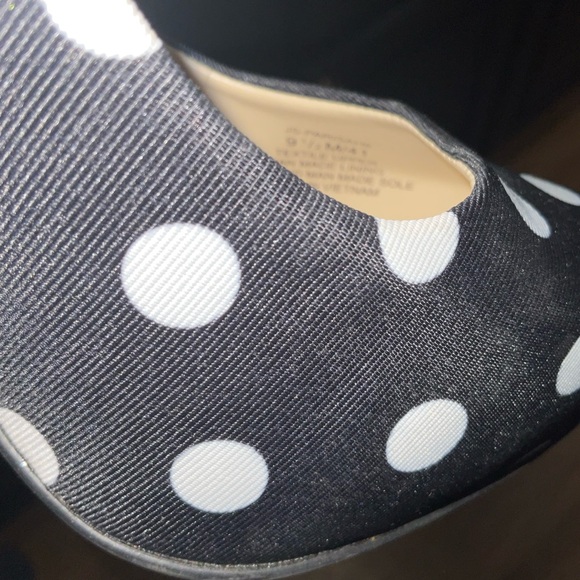 Polka Dot Black and White Women's Heels - Picture 5 of 9